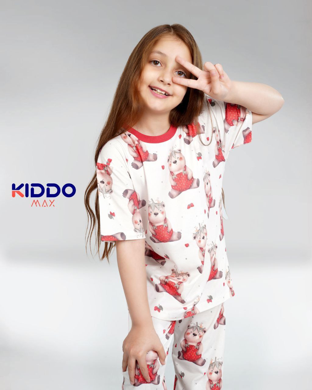 ست راحتی خرس توت فرنگی کیدومکس