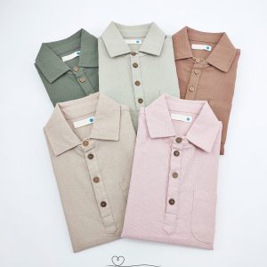 پیراهن کنفی دکمه دار